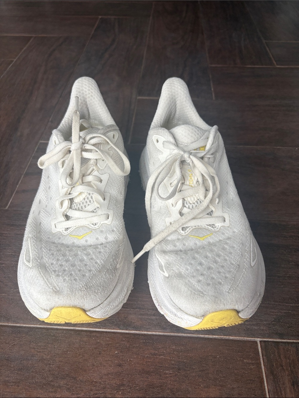 Hoka Clifton 9 White Running Shoes